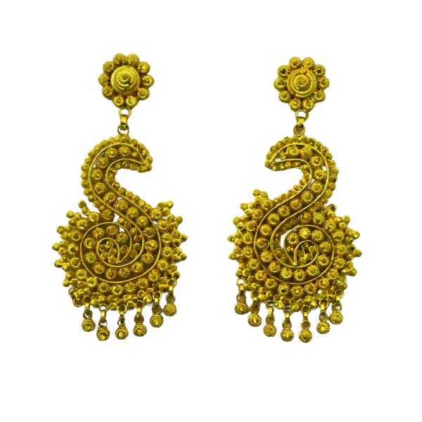 Girl's Fashion peacock 22K 23K 24K THAI BAHT YELLOW GP GOLD Earrings | eBay