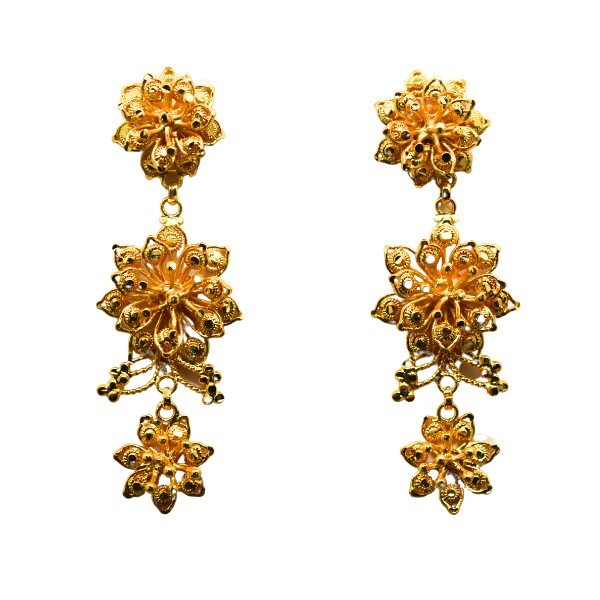 Buy 14k Solid Yellow Gold Flower Cubic Zirconia Screw Back Earrings  ,bloomed Flower Studs, Cute Flower Earrings, Five Pedal Flower Studs,  Online in India - Etsy