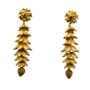 Siroi Lily Design Gold Earrings